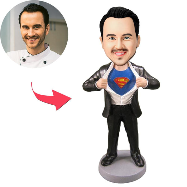 Personalized Strip Superman Special Gift Bobblehead With Engraved Text Father's Day Gifts